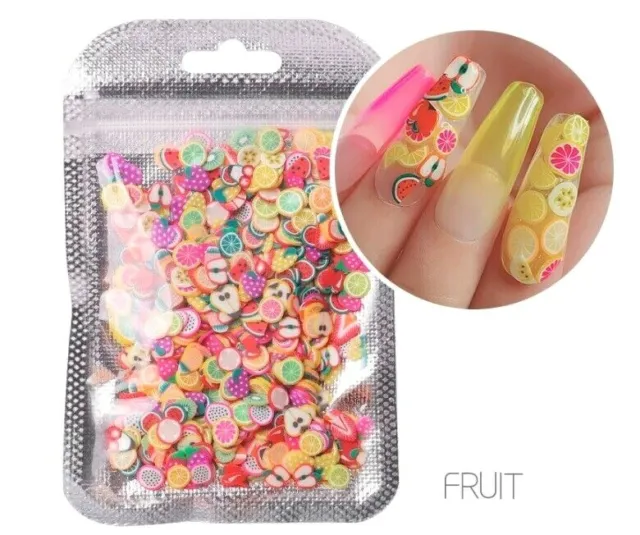 Nail Fimo Art Polymer Clay Slice Cute Designs Nail Tips Decoration Manicure