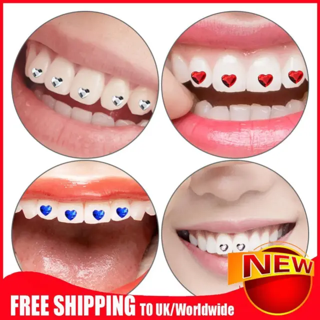 40Pcs Portable Teeth Diamonds Jewel Kit Teeth Gems Jewelry for DIY Teeth  Tooth