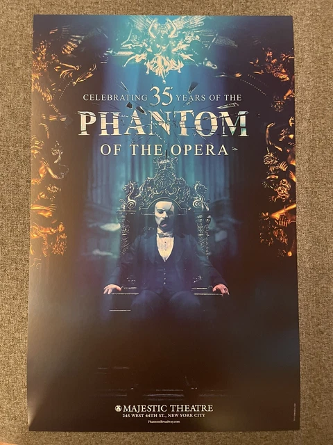 PHANTOM OF THE Opera 35th Anniversary- Window Card - Lloyd Webber- Rare