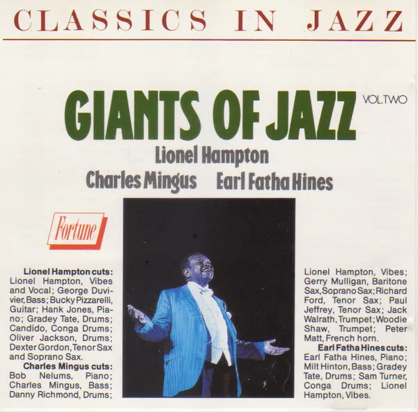Lionel Hampton Charles Mingus Earl Hines Giants Of Jazz Vol. Two - CD