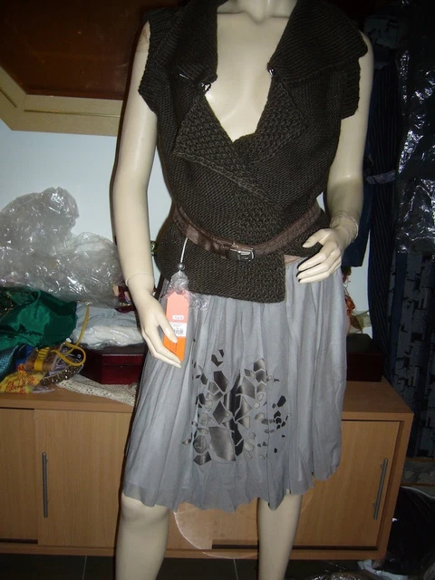 Jupe Vintage Cop-Copine Modèle Aneli Taille 38 - Longueur Maxi Noire, Très Bon état