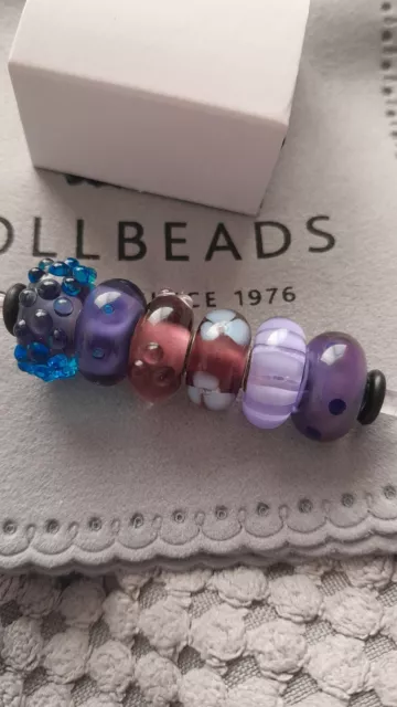 Trollbeads  Authentic - Genuine - Retired Purple Kit Rare  . Rrp £240