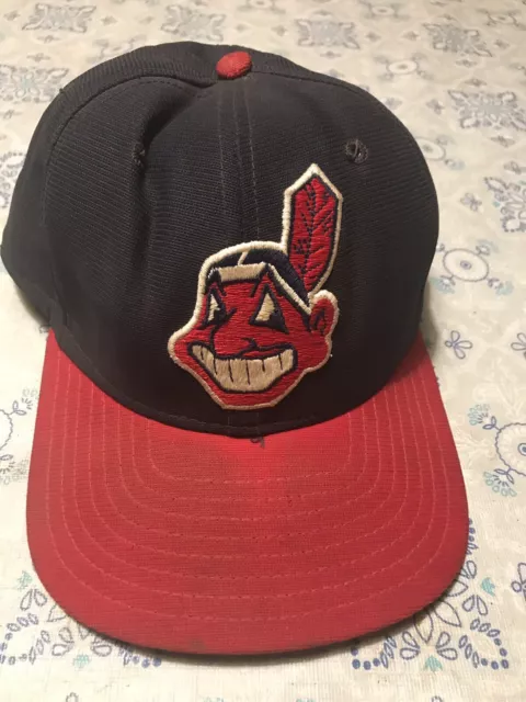 Vintage Cleveland Indians Chief Wahoo New Era DuPont Visor MLB Cap