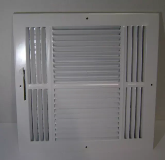 14" x 14" 4-Way Curved Blade Supply Air Grille Maximum Air Flow HVAC Vent Cover
