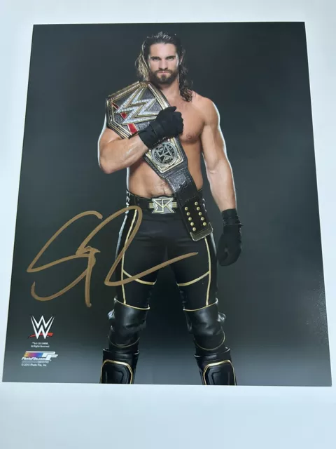 WWE Signed Seth Rollins Photo file