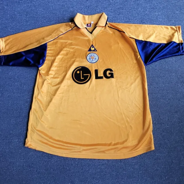 Leicester City original "le coq sportif" Auswärts-Trikot "LG"  2002 Gr.46/48
