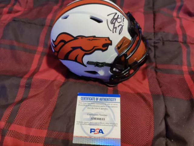 Peyton Manning Signed Broncos Lunar Eclipse  Mini Helmet PSA W/ CUSTOM VISOR 🔥