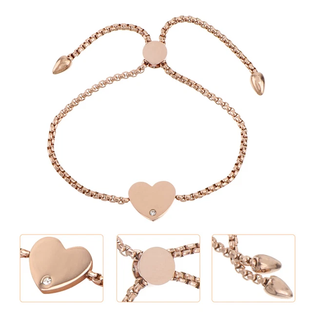 1Pc Metall Armbänder Herz Initial Armbänder Bolo Kette Armband Charms Armbänder