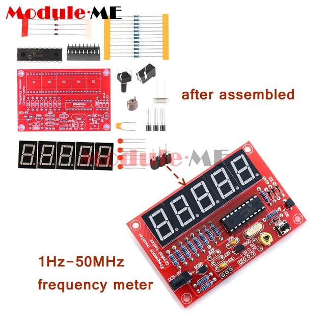 CRYSTAL OSCILLATOR FREQUENCY Counter Meter 1Hz50MHz Digital LED PIC