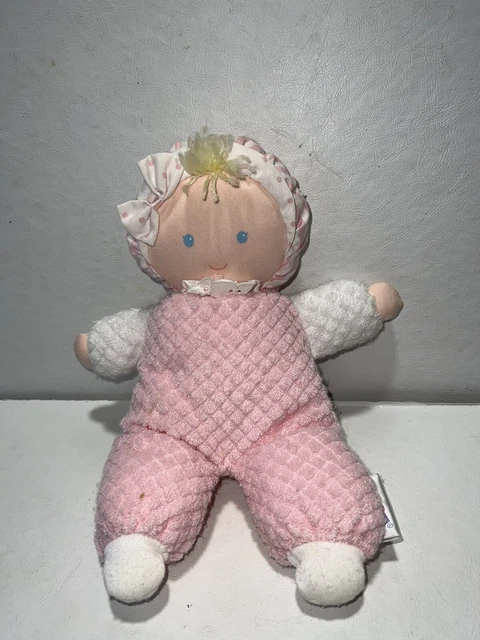 Doll Pink Terry Cloth Baby Eden Terry Cloth Doll VINTAGE EDEN