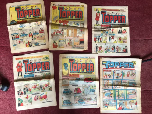 Topper comics 1974 x 5, 1973 x 1