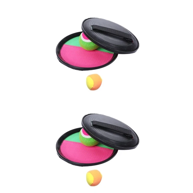 2 Sätze / 4 stücke Paddel Tennis Spielzeug Ball werfen und fangen Sport Ball