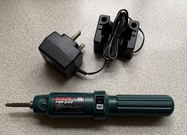 BOSCH PSR 2.4 V Cordless Screwdriver inc. AC Charger and 1 x Pozi Flat blade bit 20.00 PicClick UK