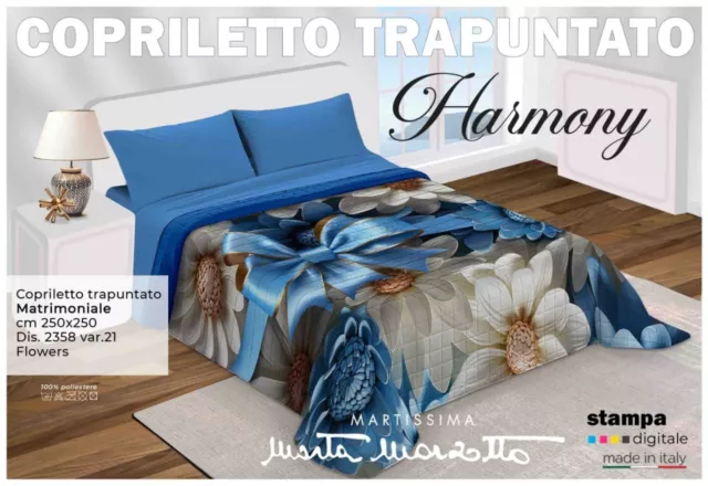 Trapuntino Copriletto Letto Matrimoniale Marta Marzotto "Flowers" In Stampa 3D