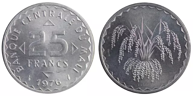 ESSAI ; 25 Francs MALI ; 1976 PARIS ; FDC ; KM#20/E4 / LD051