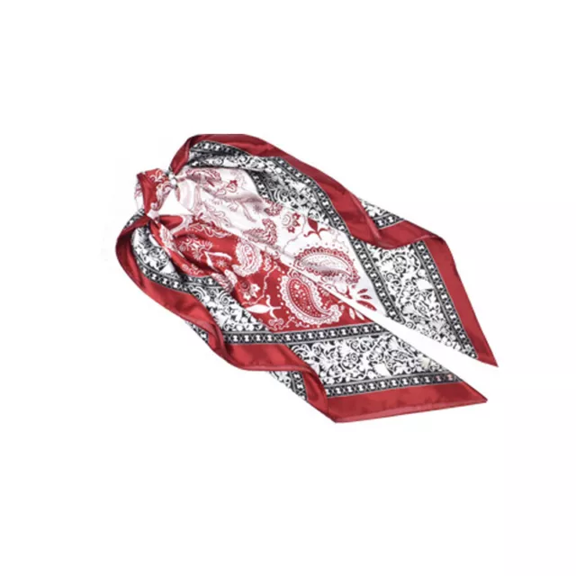 Stampa anacardi sciarpa quadrata raso foulard ufficio donna moda E