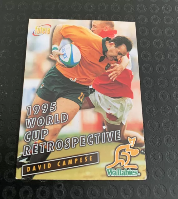 NRL  1995 Futera Trading Card David Campese Wallabies   No 80