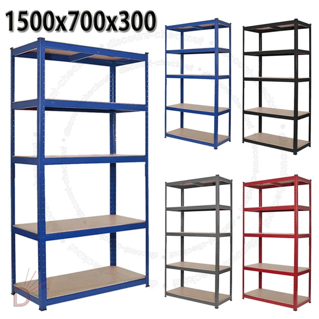 BOLTLESS 5 TIER Racking Heavy Duty Garage Shelving Storage Shelves