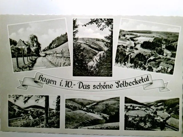 Hagen in Westfalen. Das schöne Selbecketal. Alte Mehrbild AK s/w. ca 1960 ungel.