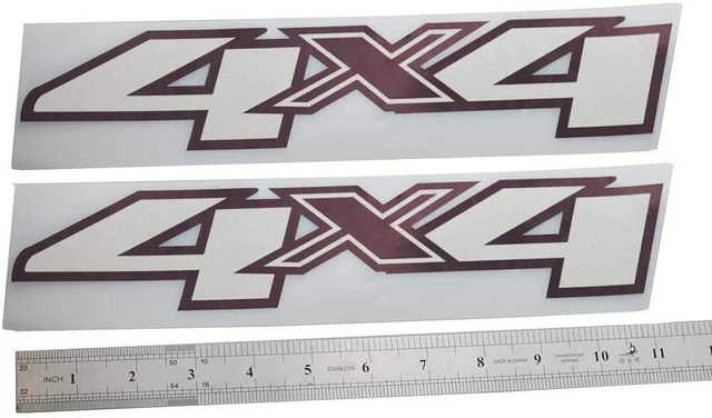 Pair Set 4x4 Decals Stickers Compatible with Universal Cars (Chrome Black)