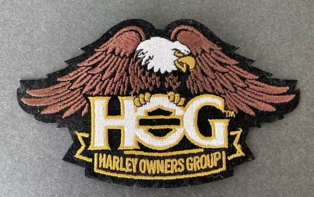 NEW Large HOG Gold Eagle Patch Harley Davidson Owners Group