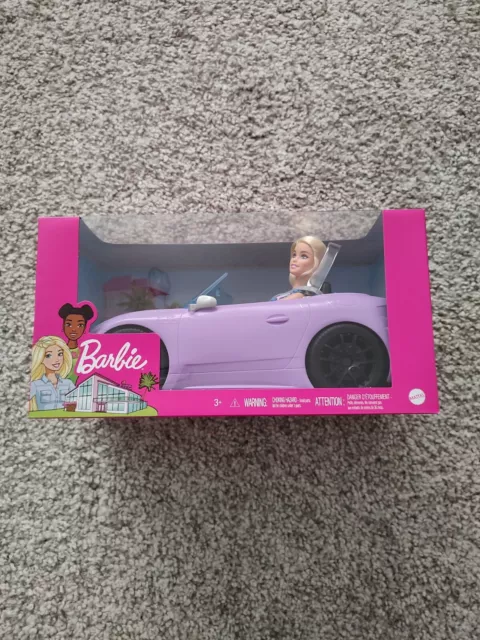 Barbie lila lila Cabrio Auto mit Puppe - HBY29