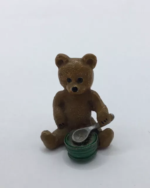 Miniature Pewter Sitting Teddy Bear