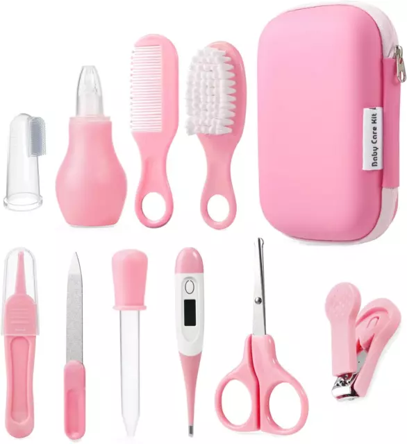 Baby Healthcare and Grooming Kit, Baby Safety Set Comb, Brush, Finger Toothbrush