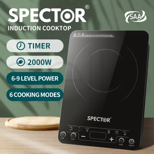 Spector Electric Induction Cooktop Portable Ceramic Kitchen Cooker Touch 2000W