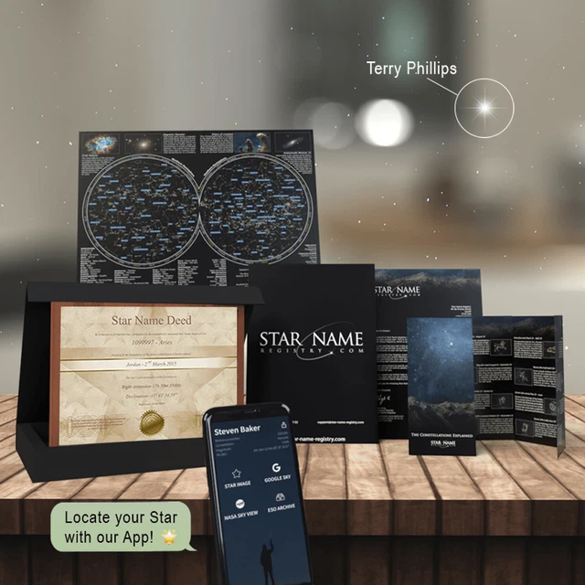 NAME A STAR Gift Set Luxury Design APP to Locate 17k+ Trustpilot
