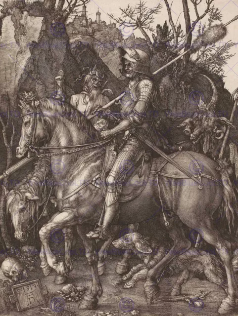 Albrecht Durer Knight Death Devil Old Master Art Painting Print Poster 078Omb