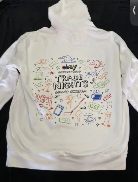 eBay Collectibles Trade Nights Across America Sweatshirt Mens XL Hoodie White