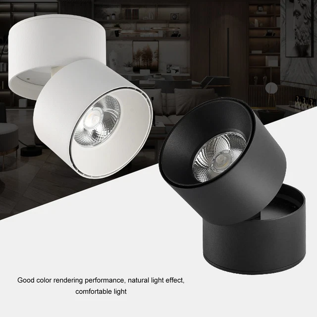 (Black)Mounted Floodlights Energy Saving Adjustable Anti Glare Eye Protection
