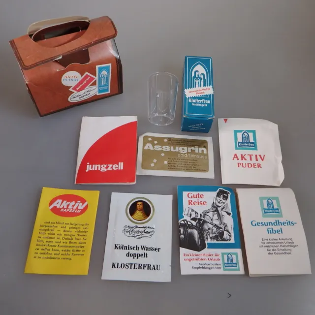 Alter Drogerie Bestand: Probensammlung für die Reise um 1965 (44993)