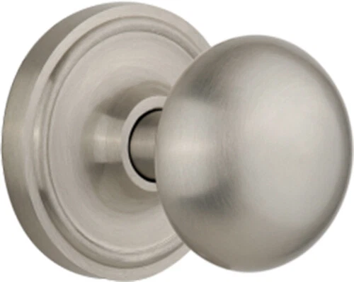 NOSTALGIC WAREHOUSE CLASSIC ROSETTE NEW YORK KNOB (Double Dummy) Chrome