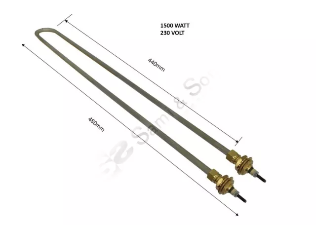 UNIVERSAL U SHAPED HEATING ELEMENT 1500W/230V 480mm