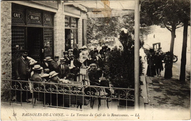 CPA Bagnoles de L'Orne - La Terrasse du Cafe de la Renaissance (800525)