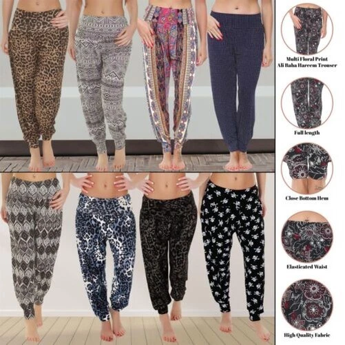 Donna Harem Ali Baba Completo Pantaloni Donna Largo Harem Leggings Taglie Forti