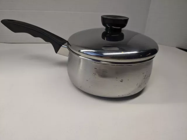 ESTIA Gourmet 1 Quart Sauce Pan TRI PLY18-8 Stainless  Lid Pot Pre-owned