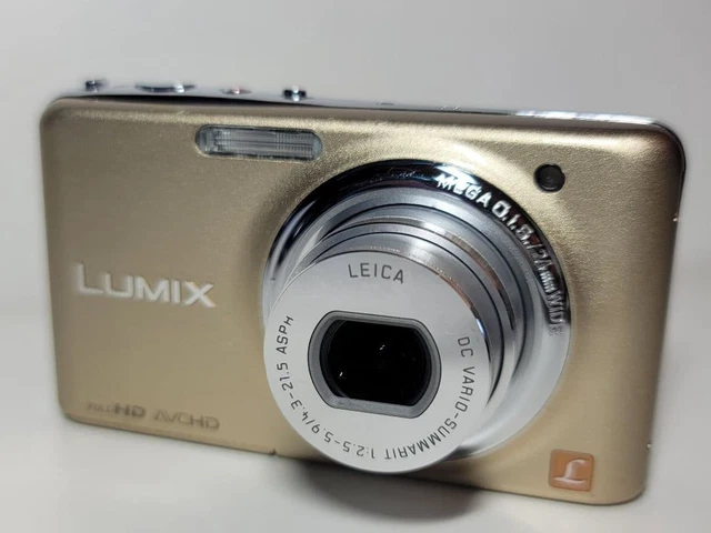 PANASONIC LUMIX FX77 oro cámara digital compacta probada