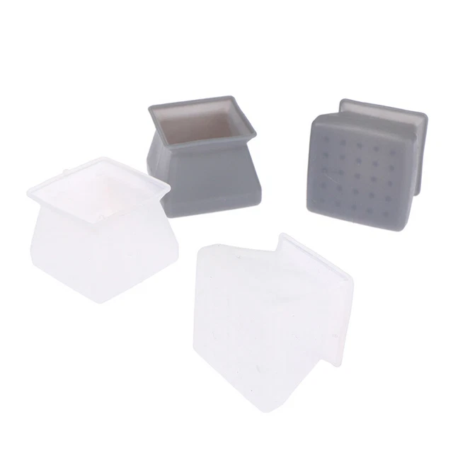 4Pcs SiliconeProtection CoverSquare forHome Kitchen Bar Chair Leg FloorProtector