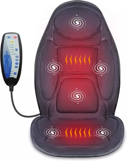 Siège Massant Chauffant Pour Le Dos - Coussin De Siège De Massage Par Vibrations