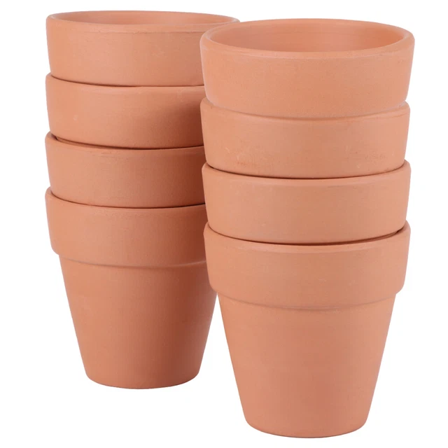 Whitefurze Set 3 Vasi Fiori In Plastica Effetto Terracotta, 15 Cm, Leggeri E Resistenti