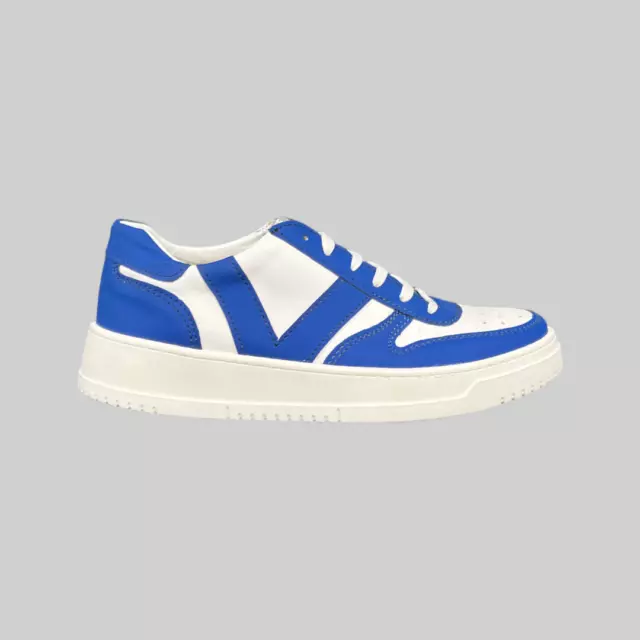 Sneakers ML Donna Scarpe da Ginnastica Pelle Gommata Blu Made in Italy