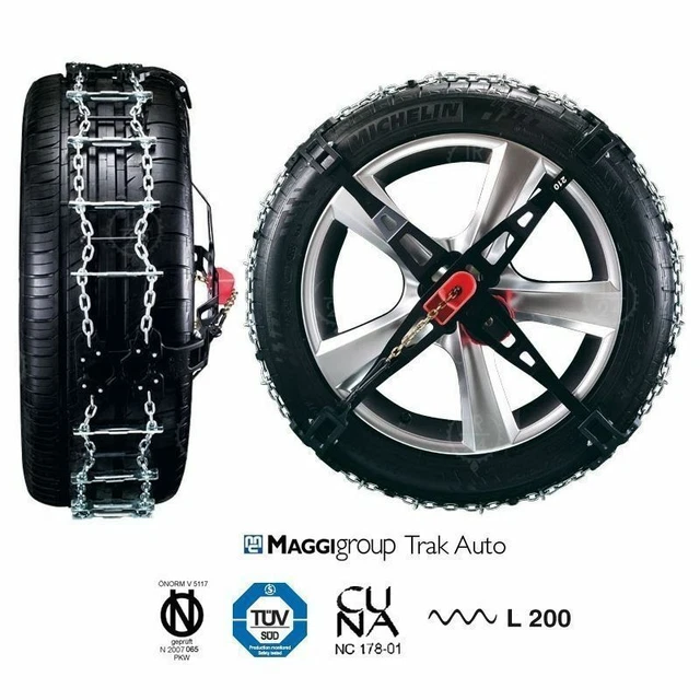 APPROVED SNOW CHAINS Size 211 Maggi Trak 18" Wheels 225/4018 For Ford