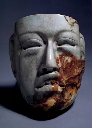 Enorme Olmec Teste Monumenti Scultura Giada Antico Messico Mesoamerica 2