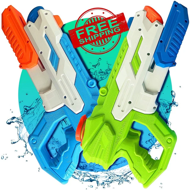 2 PACK SUPER Soaker Water Gun Squirt Guns Shooter Water Blaster for