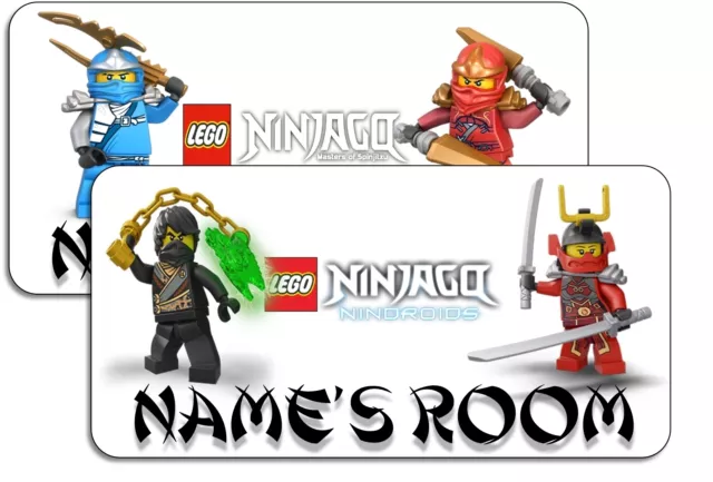 Personalised 'Lego Ninjago' Aluminium Door Name Plaque