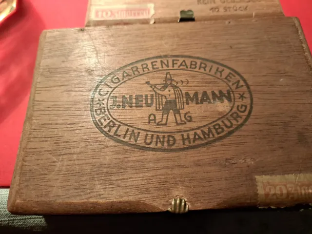 Zigagarrenkiste Holz / J. Neumann AG Berlin und Hamburg