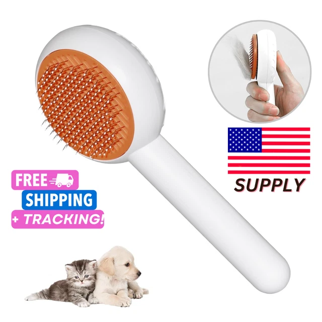 Self Cleaning Dog Cat Pet Grooming Brush Massage Undercoat Hair Remover Comb
